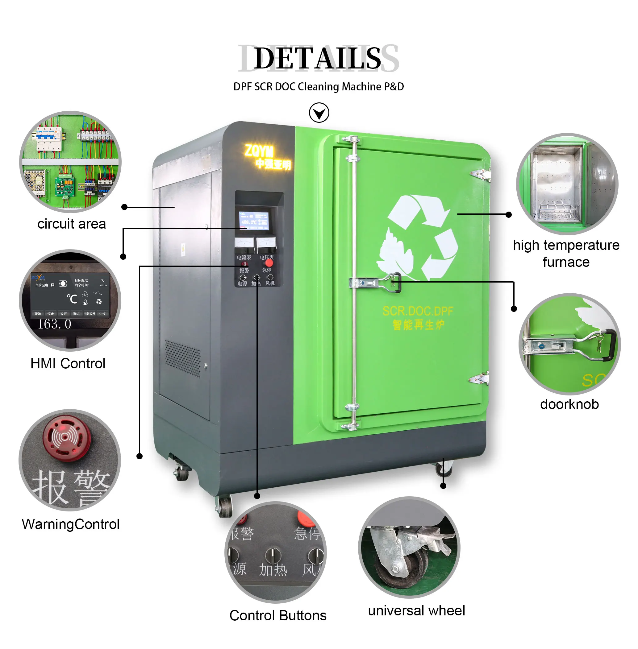 ZQYM dpf filter cleaning machine Truck Filter Cleaner Liquid Dpf Diesel Particulate Filter Dpf Cleaning device