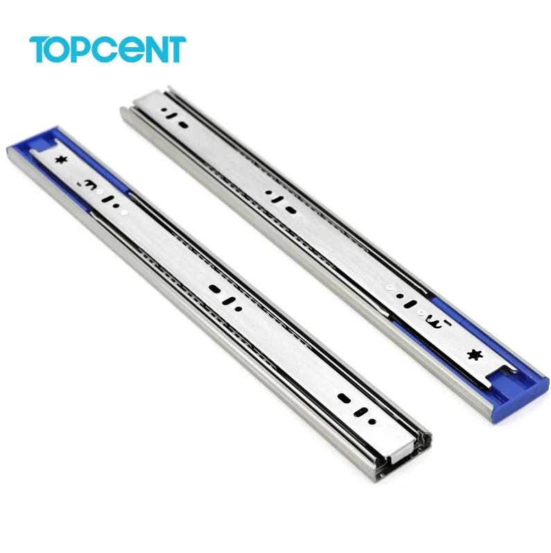 Topcent Full Extension 45mm Drawer slide rail  heavy duty ball bearing drawer slide soft close  drawer slide