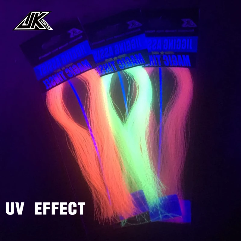 JK MAGIC TINSEL Glow Fishing Line Fly Fishing Thread Strand String Line Tying DIY Crystal Flash Line
