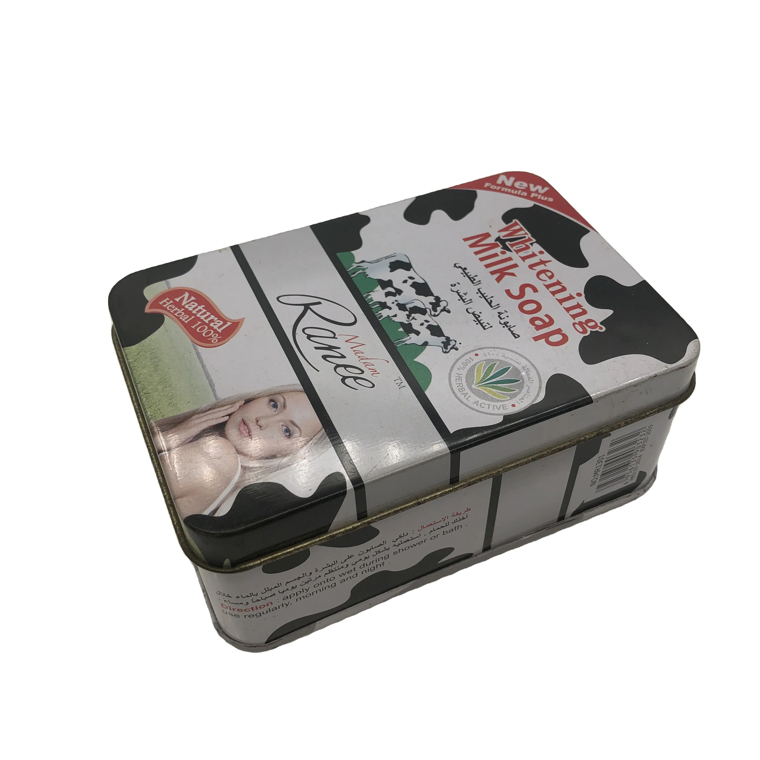 Rectangular Play Card Tin Box Empty Tin Cans Sale for Soap with A Lid