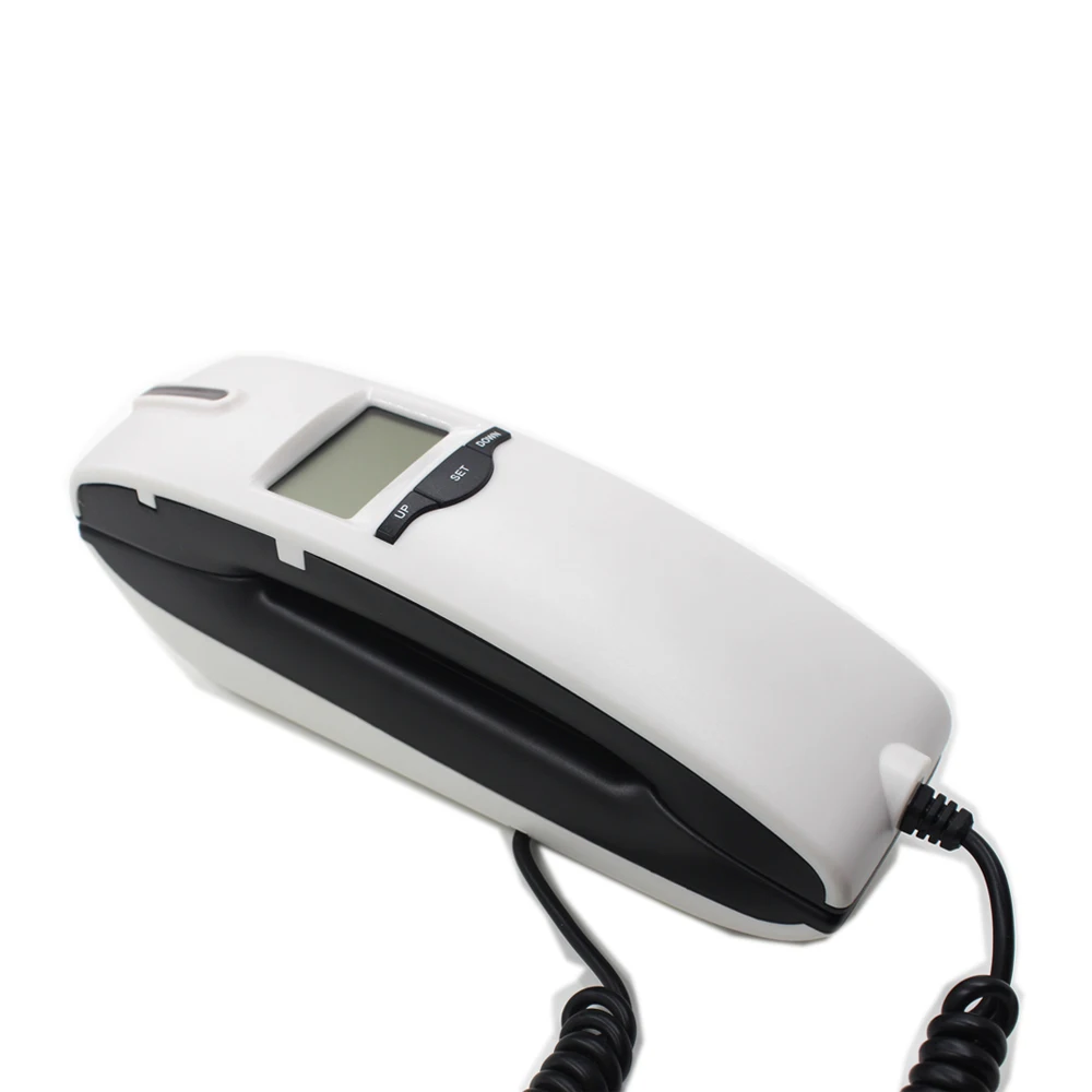 Small Desktop Caller ID  Trimline phone  Wall Mount Fixed Telephone