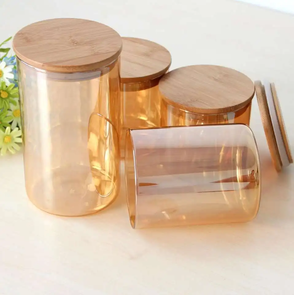 Use Glass Spice Jar Glass Food Storage Jar With Wood Lid