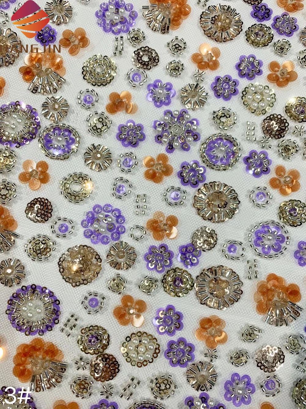 Luxurious Handmade Beads Embroidery Lace Fabric French Tulle Sequined Beaded Lace Fabrics Making Evening Party Dress