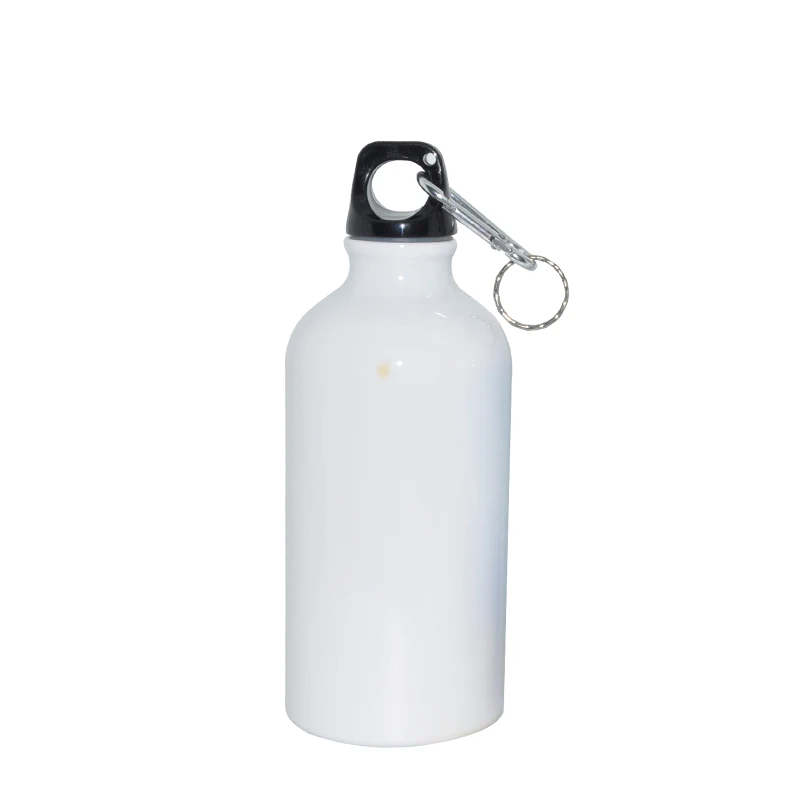 Wholesale Price 500ml 600ml  Customized  Aluminum Sport water bottle  white color Sublimation bottle