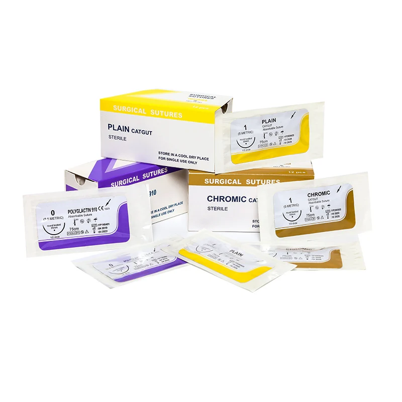 Абсорбируемый стерильный медицинский полиглактин 910 полигликолевая кислота полидиоксанон хирургические