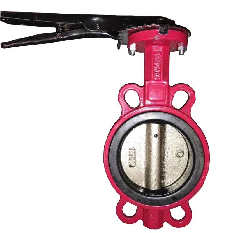 
D71X -16Q Red fire valve Soft seal center line butterfly valve with ductile iron handle to clamp butterfly valve 