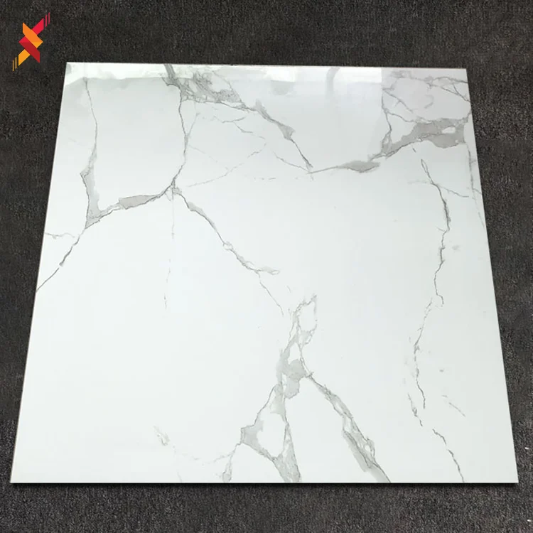 LangLi foshan supplier of ceramic glazed porcelain luxury white calcutta flooring tiles 60X60 in dubai price