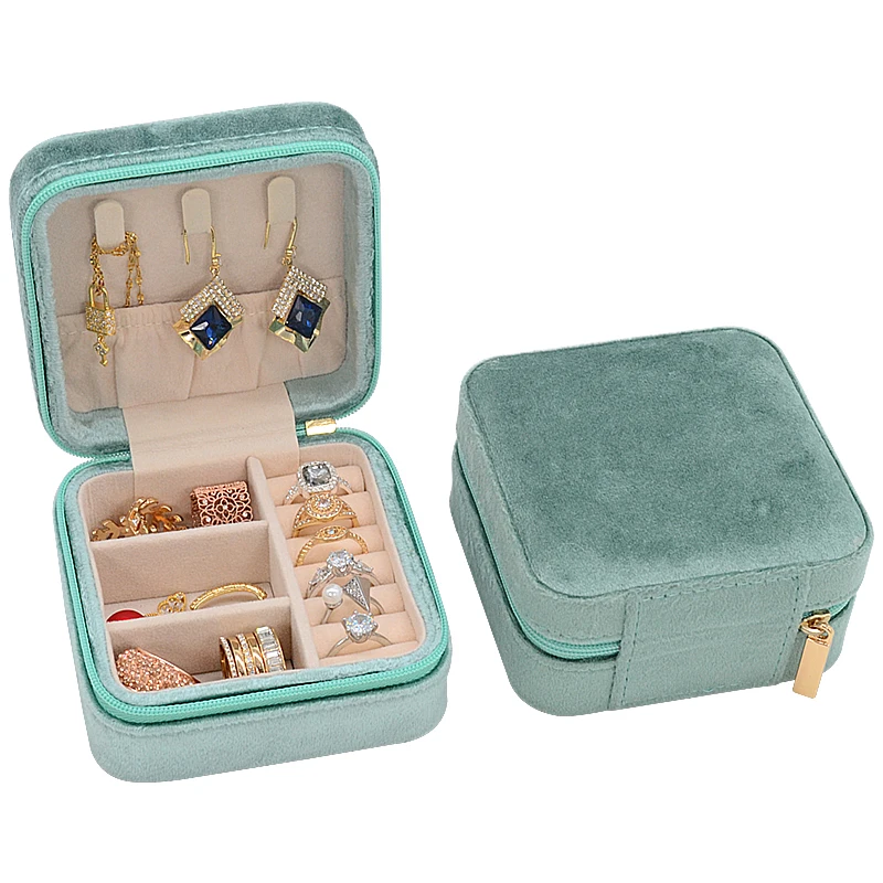 Wholesale Mini Travel Jewellery Case Portable Ring Earring Necklace Storage Organizer Custom Pu Leather Small Jewelry Box