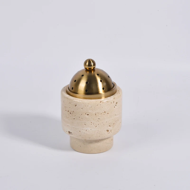 Middle East high quality incense burner  luxury islamic incense burner travertine incense