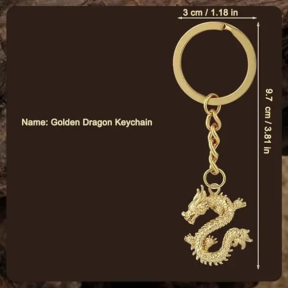 Chinese Dragon New Year Keychains Year of the Dragon Keychain Feng Shui Keyring Attracting Wealth and Good Luck