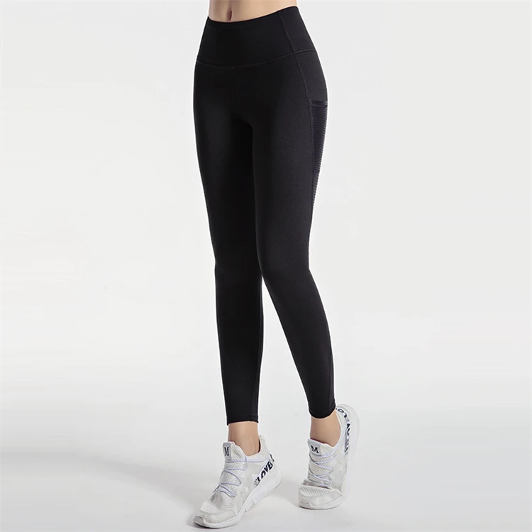 Running Scrunch Butt Mesh Fitness Sports Tights High Waist Womens Leggings With Pockets