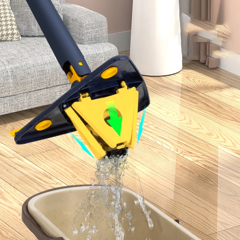 2023 New Household Product Self-Squeeze Sponge Mop 360 Degree Rotatable Cleaning Adjustable Mop Mini Fold Mop