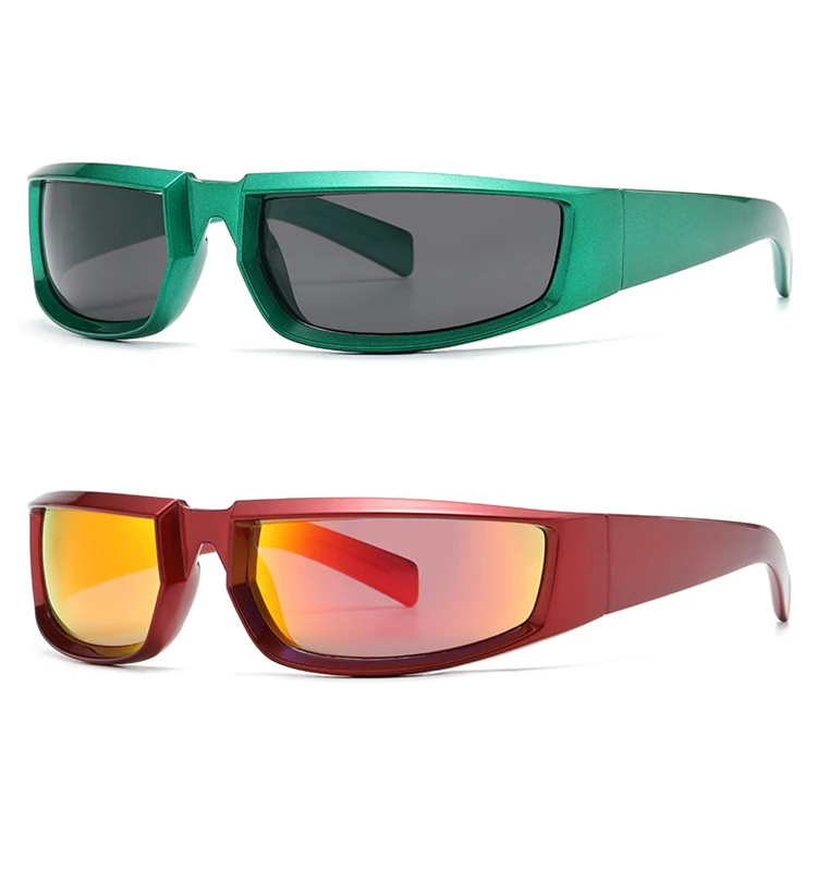 New Trendy Wrap Around Biker Cycling Y2K Sunglasses Retro Sports Glasses For Men Fashion Eyewear