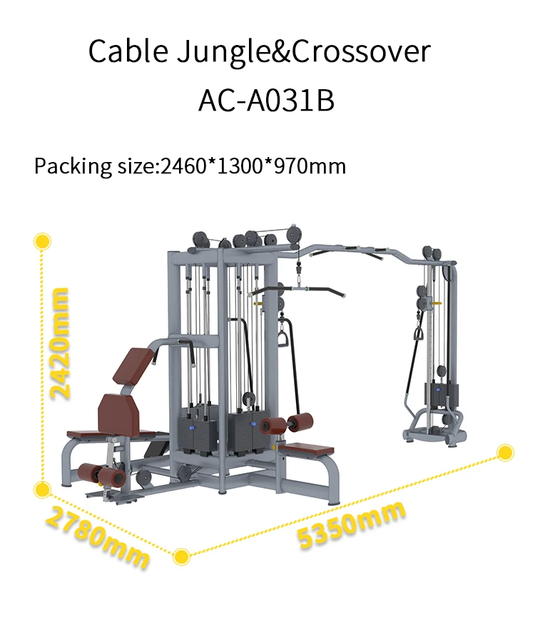 Commercial gym equipment Aochuang AC-A031B Cable Jungle & Crossover