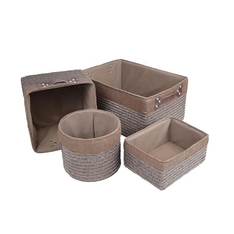 
Hot sale PP Basket with Handles Plastic Storage Basket Folding Home Items Storage Basket Wholesale 