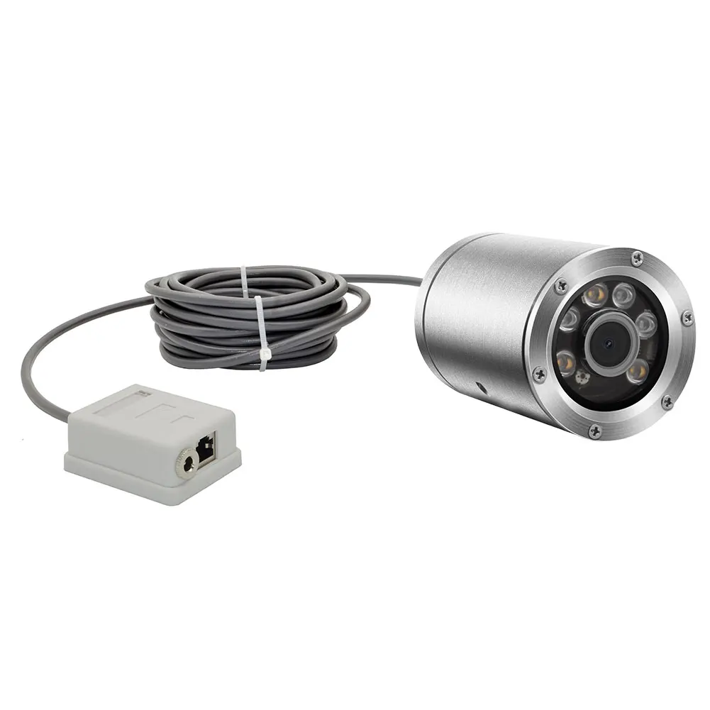 Ip68 waterproof, stainless steel corrosion resistant camera 3.6mm electric focus muddy underwater industrial aquaculture camera