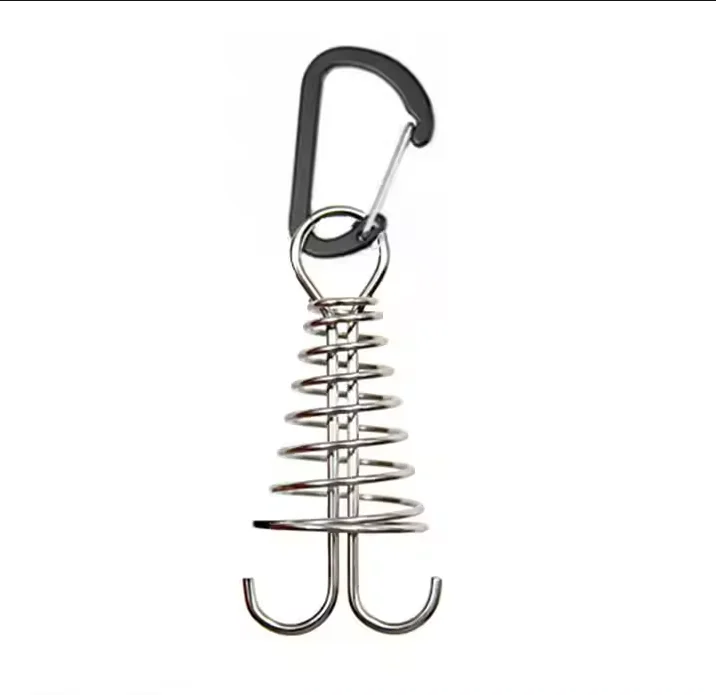 wholesale direct portable tent accessories staking adjustment rope buckle spring cleat pegs for outdoor camping
