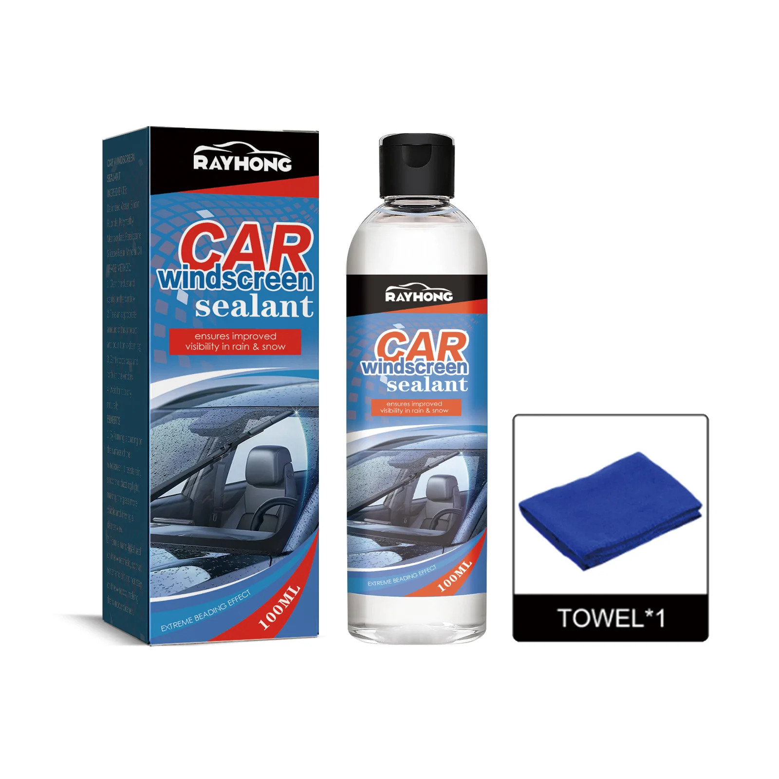 100ml Windshield Oil Stain Removal Rainproof Anti-fog Cleaning Agent Private Label RAYHONG Car Windscreen Sealant