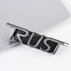 Custom ABS Car Letter Label Auto Chrome Matt Silver Motorcycle Emblem With 2 Pins