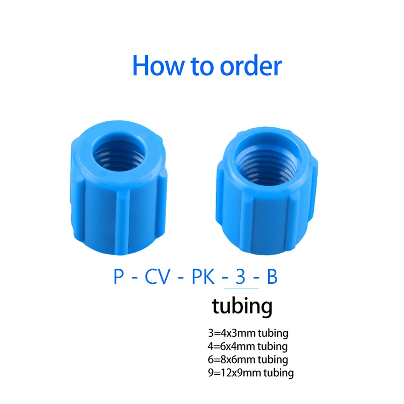 1/8 1/4 3/8 1/2 thread to 4x3 6x4 8x6 12x9 tube polypropylene plastic food grade quick connect compression hose fitting