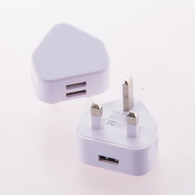3-контактный разъем зарядного устройства стандарта Великобритании Mini Dual USB настенное зарядное устройство, адаптер, быстрая зарядка адаптер 2USB порт для iphone, для samsung