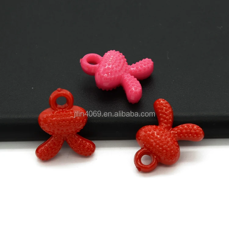 22*18*11mm Cute Rabbit Halloween Acrylic Beads Fashion Children Hair Beads 400pcs/500g Hip Hop Charm Necklace Pendant