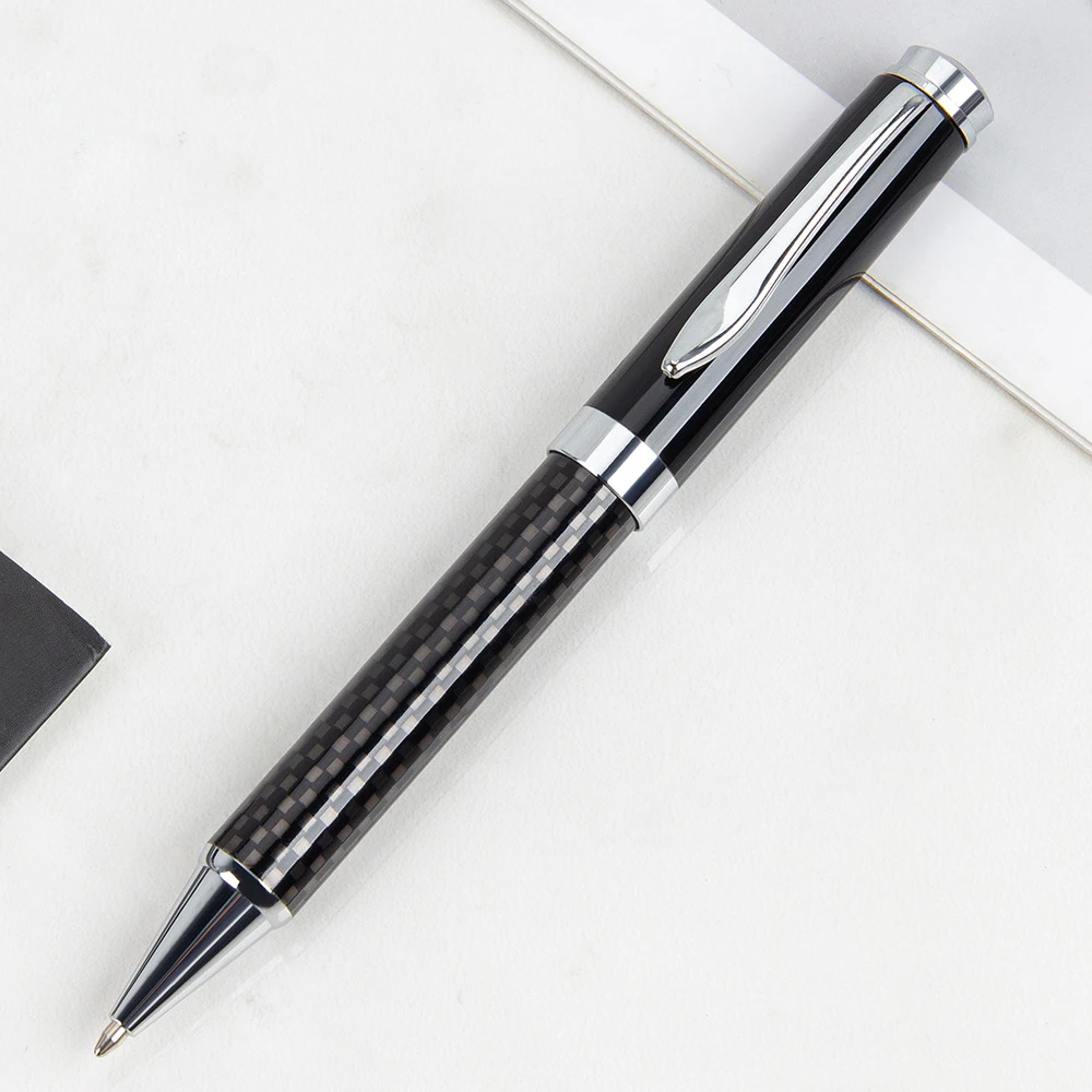 Hot Metal Copper Ball Pen Carbon Fiber Pens Body Customized Design Fountain Roller Ballpoint Pen For Business Gift