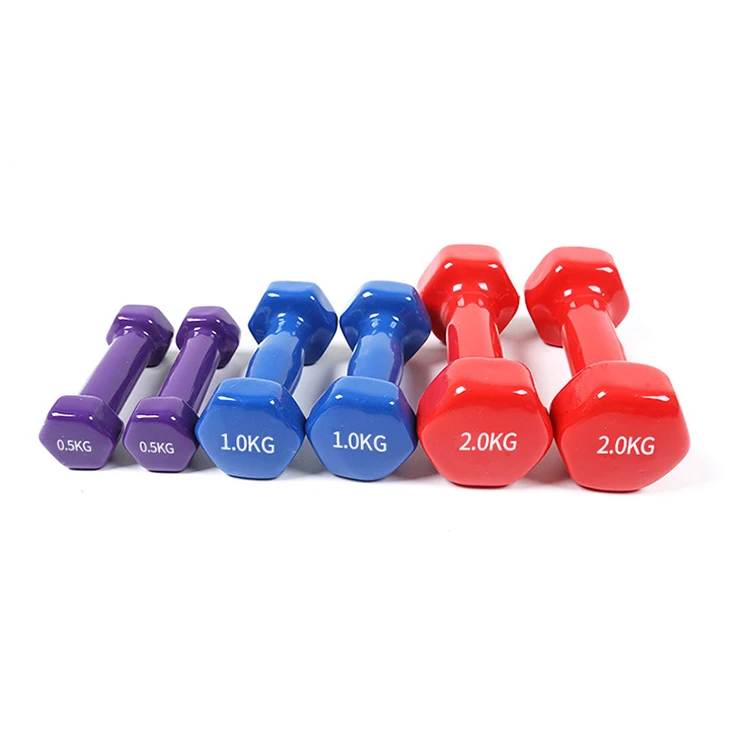 manufacturer vinyl Workout women exercise sport weights bodybuilding equipment fitness 0.5kg hex dumbbell