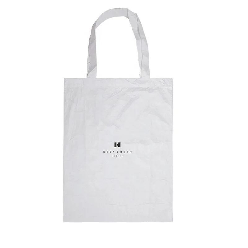 Простая белая/коричневая хлопковая Наплечная Сумка Tyvek Dupont под заказ с логотипом