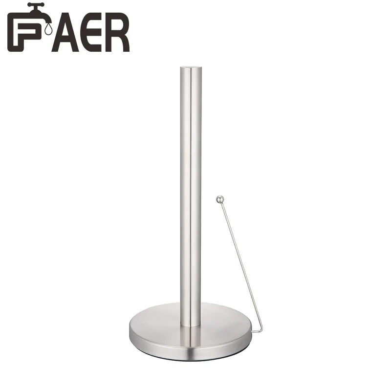 Bestseller Stainless Steel Brushed Chrome Stand Up Paper Towel Roll Holder for Kitchen Countertop