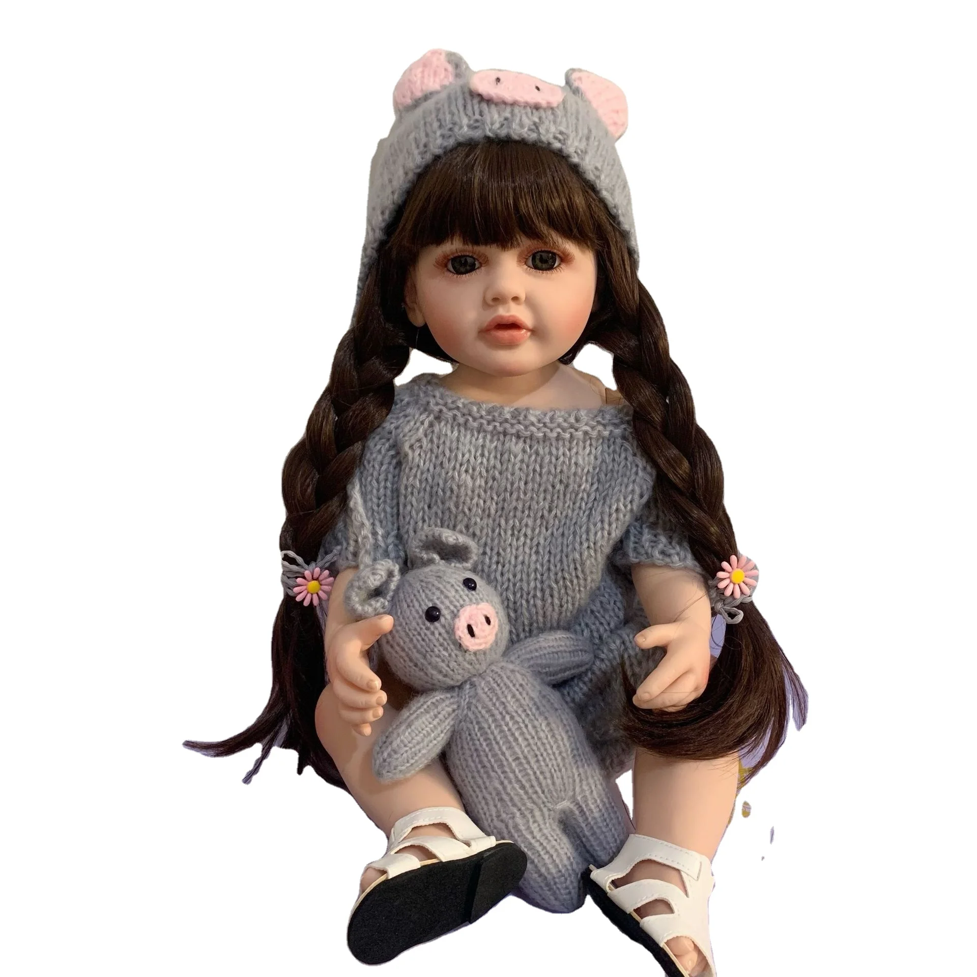 22Inch Cheap 55CM Top Selling Toys Soft Real Alive Full Body Kits Toddler With Silicone Reborn Baby Dolls for Girls
