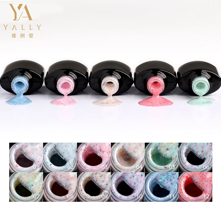 Long Lasting Two Step Gel Polish Rubber Base Gel Milky Glitter UV Gel Nail Polish Free Samples Soak Off Custom Color Base Coat