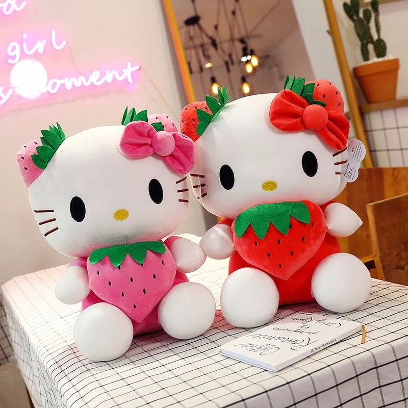 Red Heart Kt Cat Stuffed & Plush Toy Animal Kitty Dolls Cute Kitty Stuffed Toys Children And Girls Cat Throw Pillows