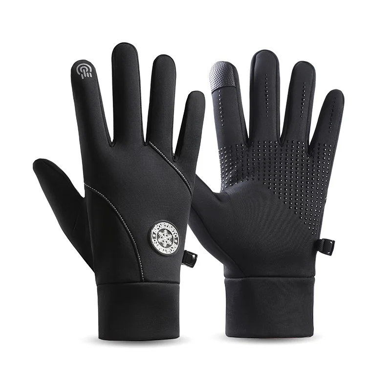 Custom Hand Warm Touch Screen Waterproof Mens Windproof Thermal Winter Sport Gloves For Skiing Fishing Cycling