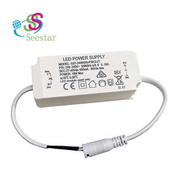 SELV 16-24W AC220-240V DC56-80V 300mA constant current LED power driver TUV CE SAA CB ERP No flicker for led panel led downlight