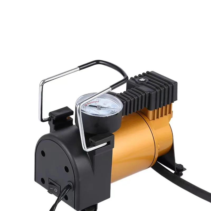 2023 Single Cylinder DC 12v Mini Air Compressors Electric Car Air Pump Portable Tire Inflator with Pressure Gauge Air Inflator