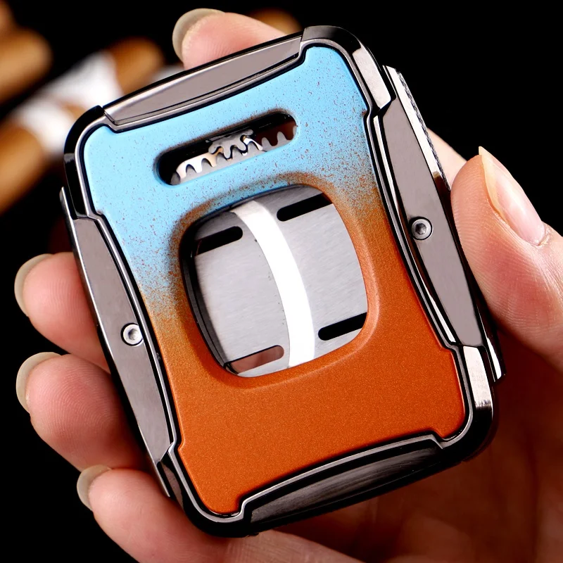 Карманный нож из цинкового сплава уникальный дизайн портативные ножницы для сигар металлический квадратный резак