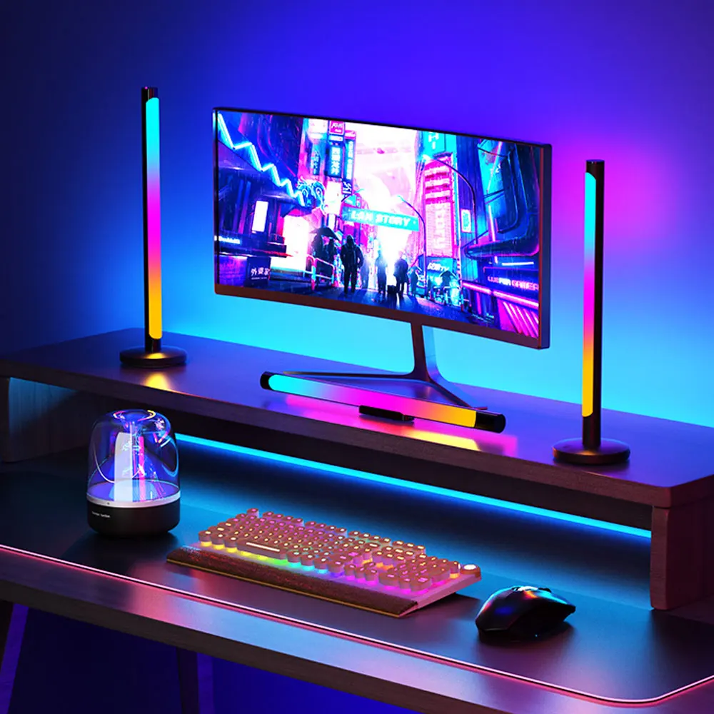 Game Rgb APP Music Lights Sound Control Bedroom Game Led Lamp Bar Gaming PC TV Car Desktop Atmosphere Light Music Rhythm Lights