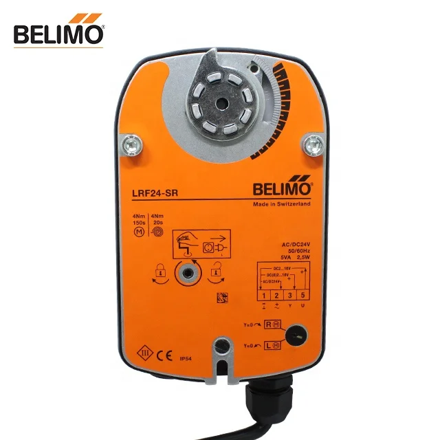 BELIMO LRF24-SR Rotary actuator fail-safe NC 4 Nm AC/DC 24 V Open/close 75 s IP54 in stock swiss original override switch