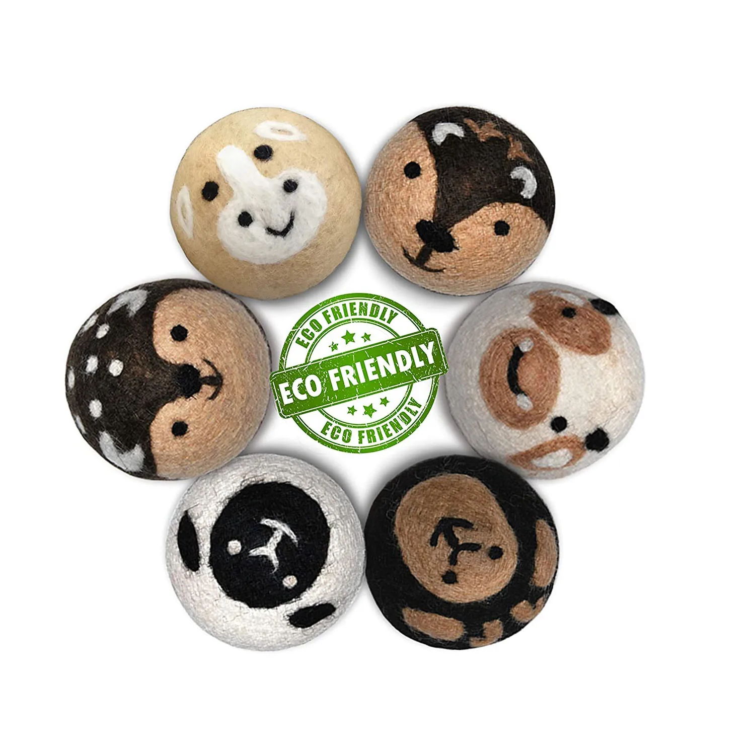 Alibaba Bestseller organic natural reusable xl 100% wool felt dryer balls