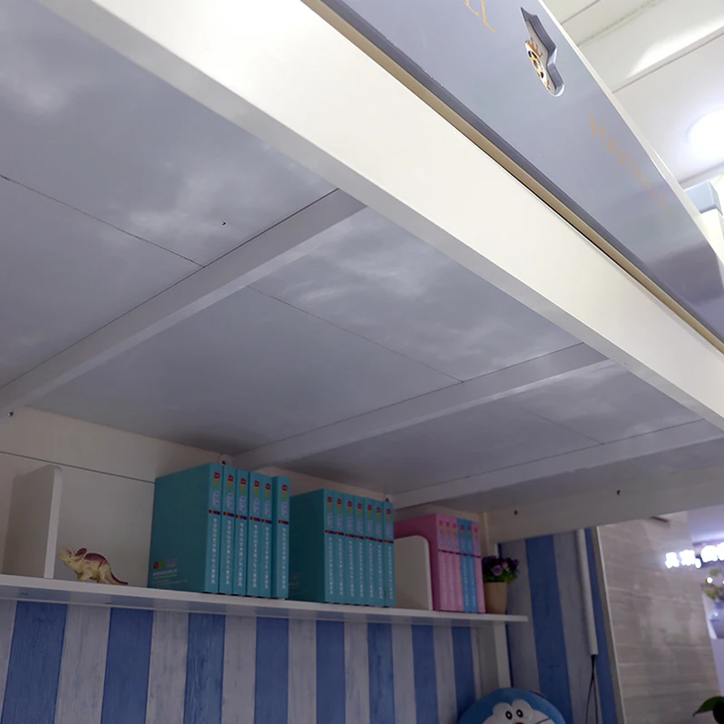 Детская двухъярусная кровать, мебель для спальни, деревянная кровать с лестницами и ящиками