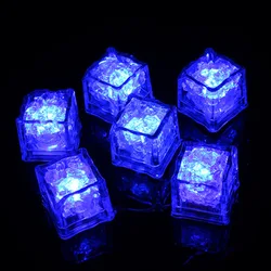 Multi Color LED Ice Cube Liquid Sensor Flashing Blinking Glowing Light up Ice Cubes for Drinks Party Wedding Bars Christmas