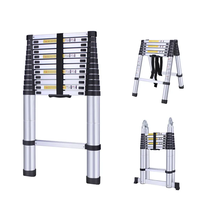 Outdoor anti slip wall connecting ladder thickened aluminum alloy folding ladder household multifunctional telescopic ladder