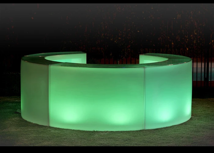 indoor or outdoor self-change slow flash light bar table for Portable club and event commercial bars