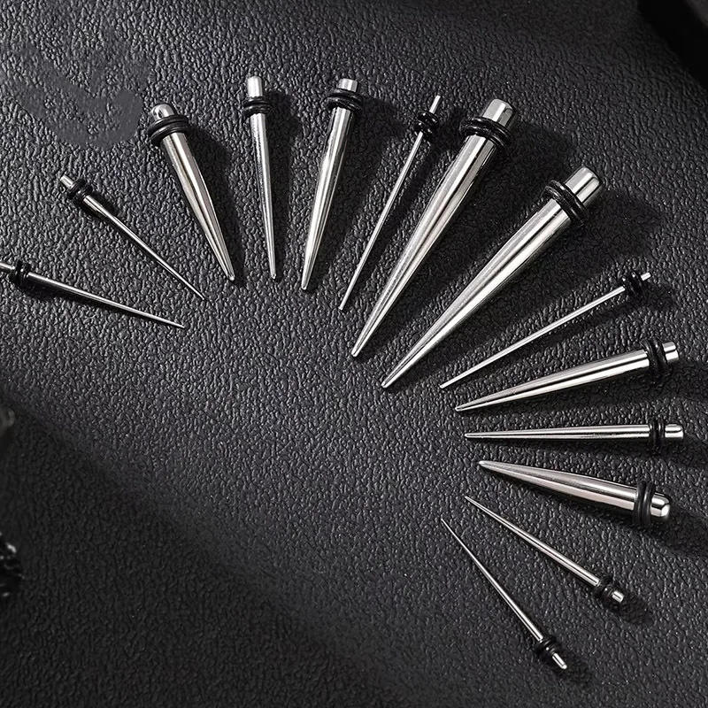 Ear Gauge Stretching Kit Stainless Steel Tapers and Plugs Earrings Piercing Set 36 Pieces 14G-00G