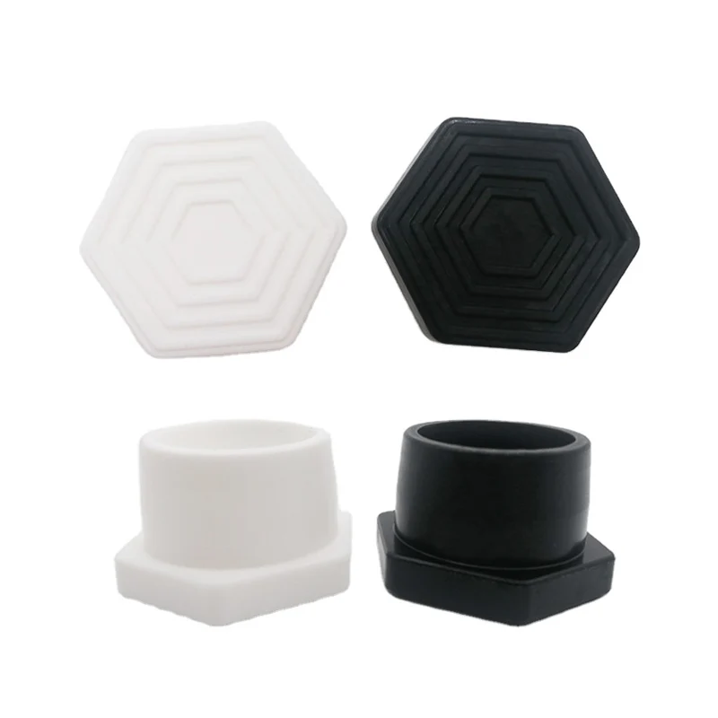 Useful White Black Color 1.9in Safety Guard Swimming Pool Accessories Plug Ladder Rubber Stopper Bumpers Cap