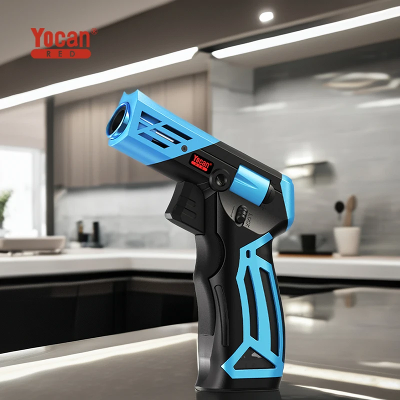 Wholesale Single Jet Flame Lighter Adjustable Firepower Windproof Butane Gas Blow Torch Lighters for Candle Kitchen