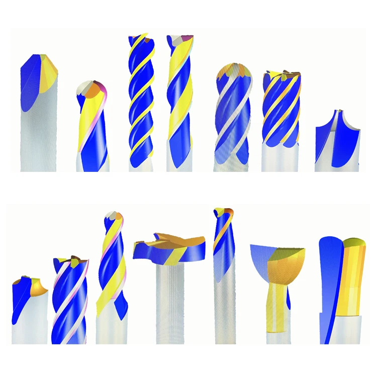 RST Solid Carbide Endmill Cnc Cutter Tool For Metal Milling Cutter Router Square Face End Mill Hrc 45/55/60/70