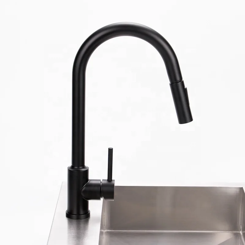 Amazon Hot Sale Sink Tap Torneira De Cozinha Black Touch Sensor Kitchen Water Faucet With Pull Down Sprayer
