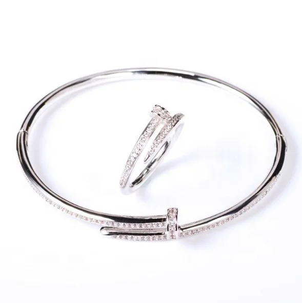 
Новейший дизайн, браслет для ногтей из серебра 925 пробы или латуни для женщин 